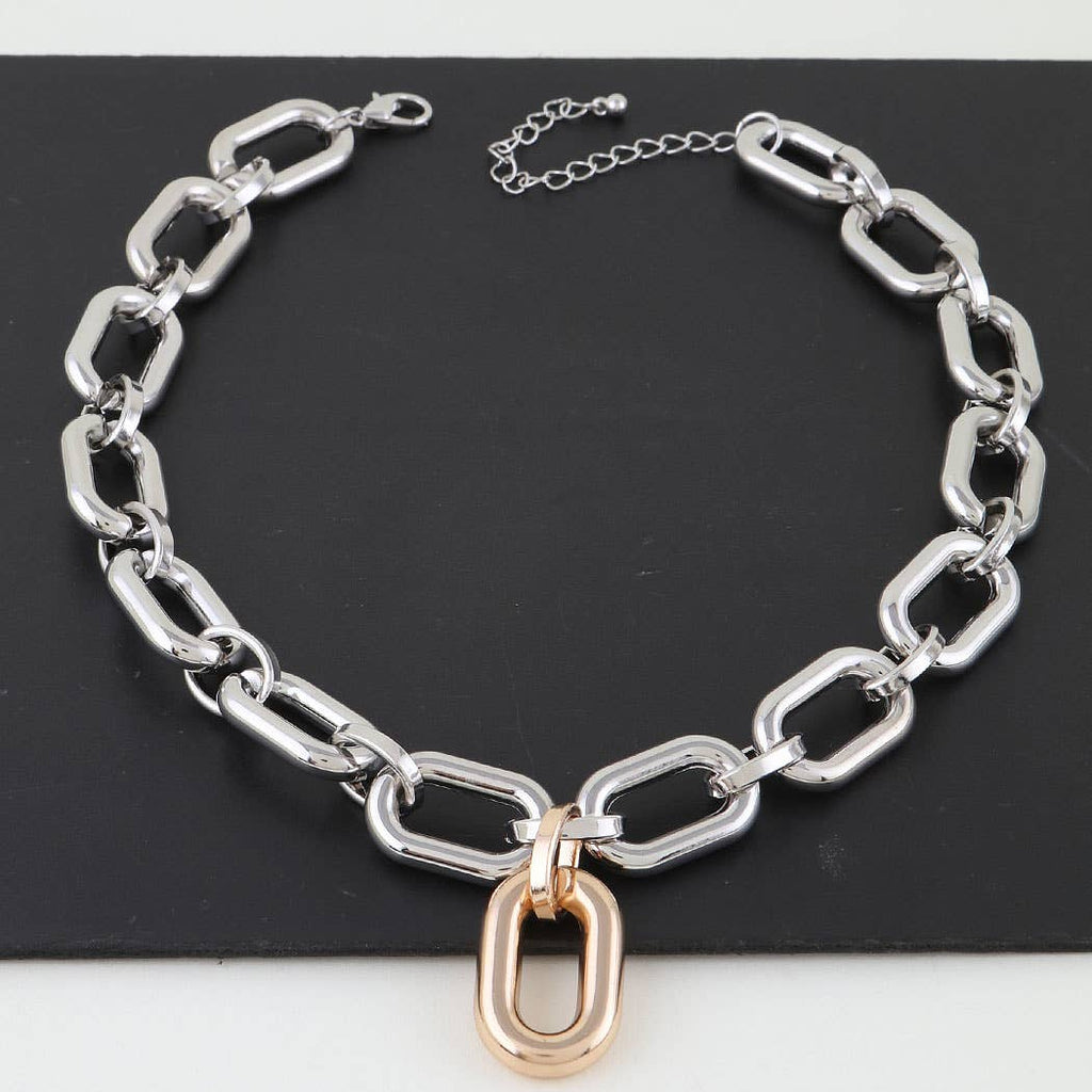 Two Toned Link Chain Necklace