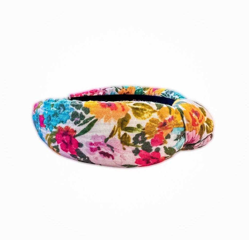 Spring Bright Floral Knotted Headband