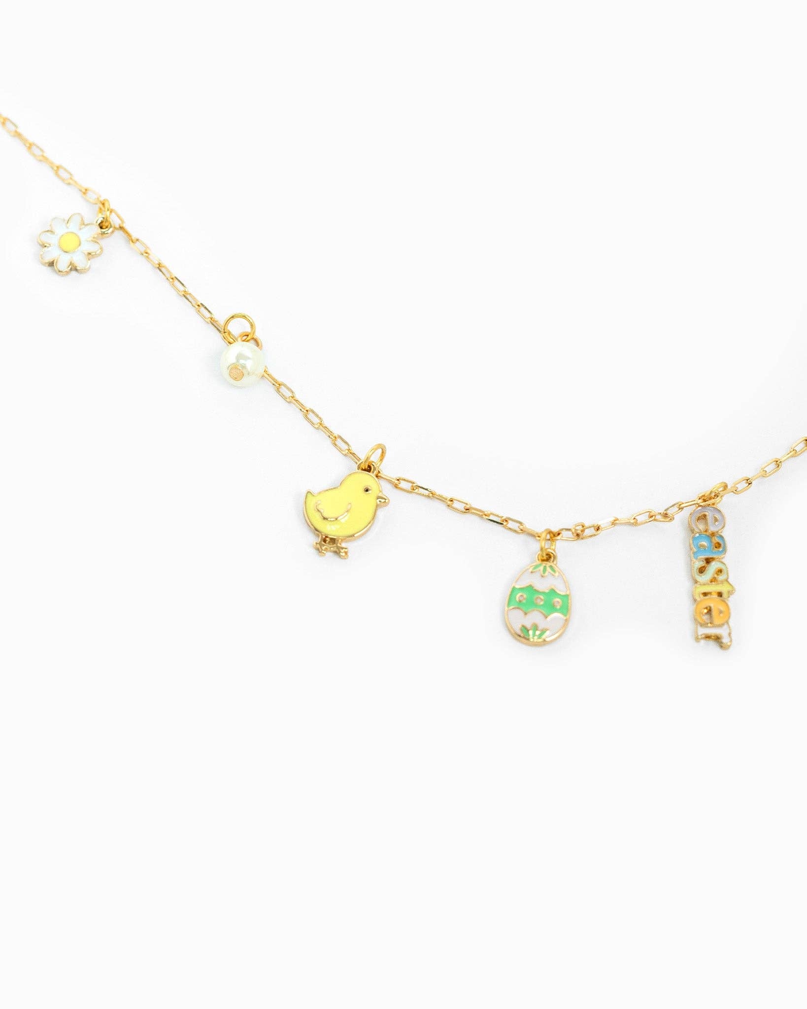 Easter Chick & Egg 7-Charm Necklace