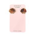 Gold Seashell Stud Earrings