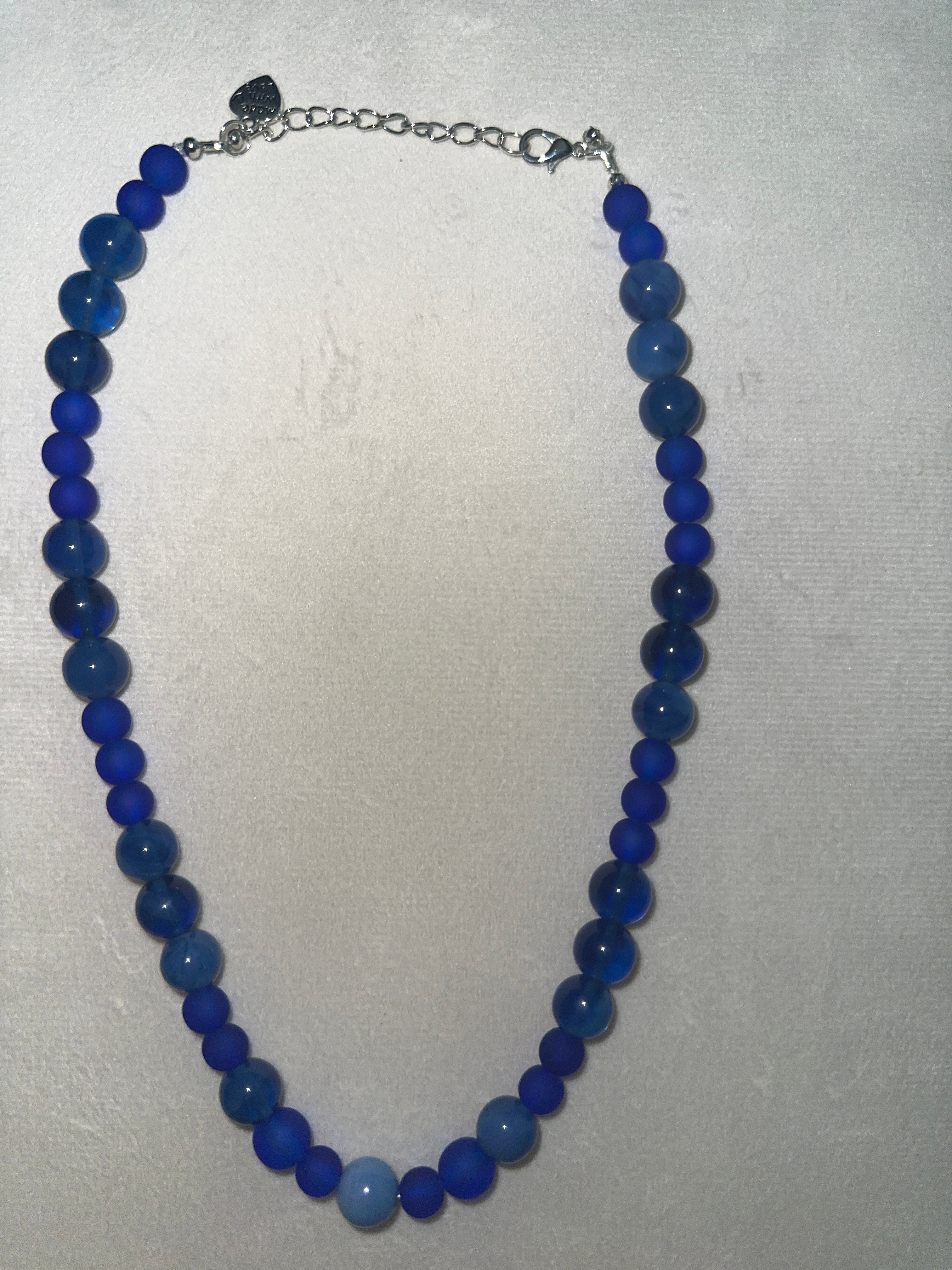 Ocean Blue Beaded Necklace