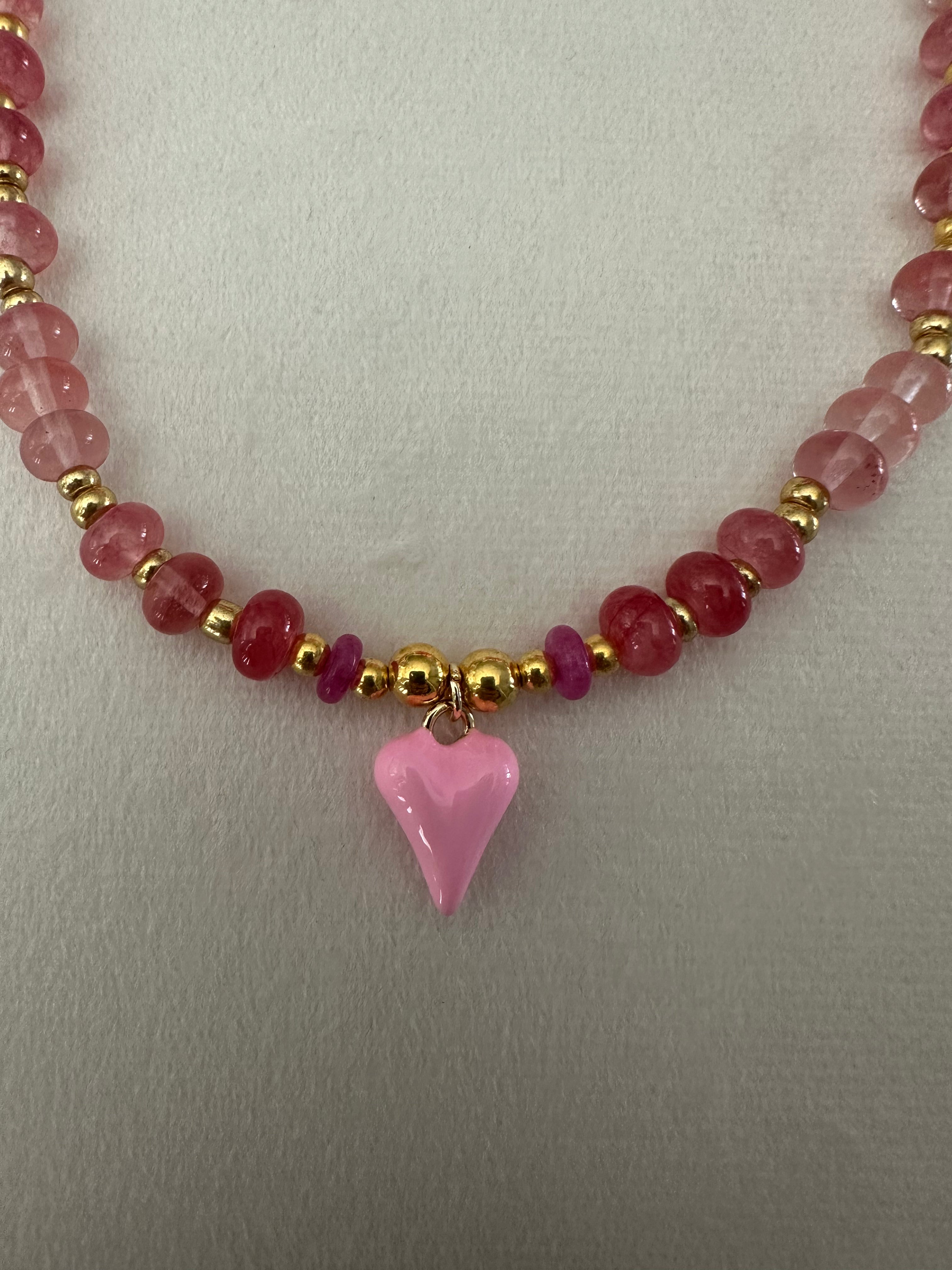 Rose Heart Necklace