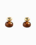 Double Oval Marble Stone Stud Earrings