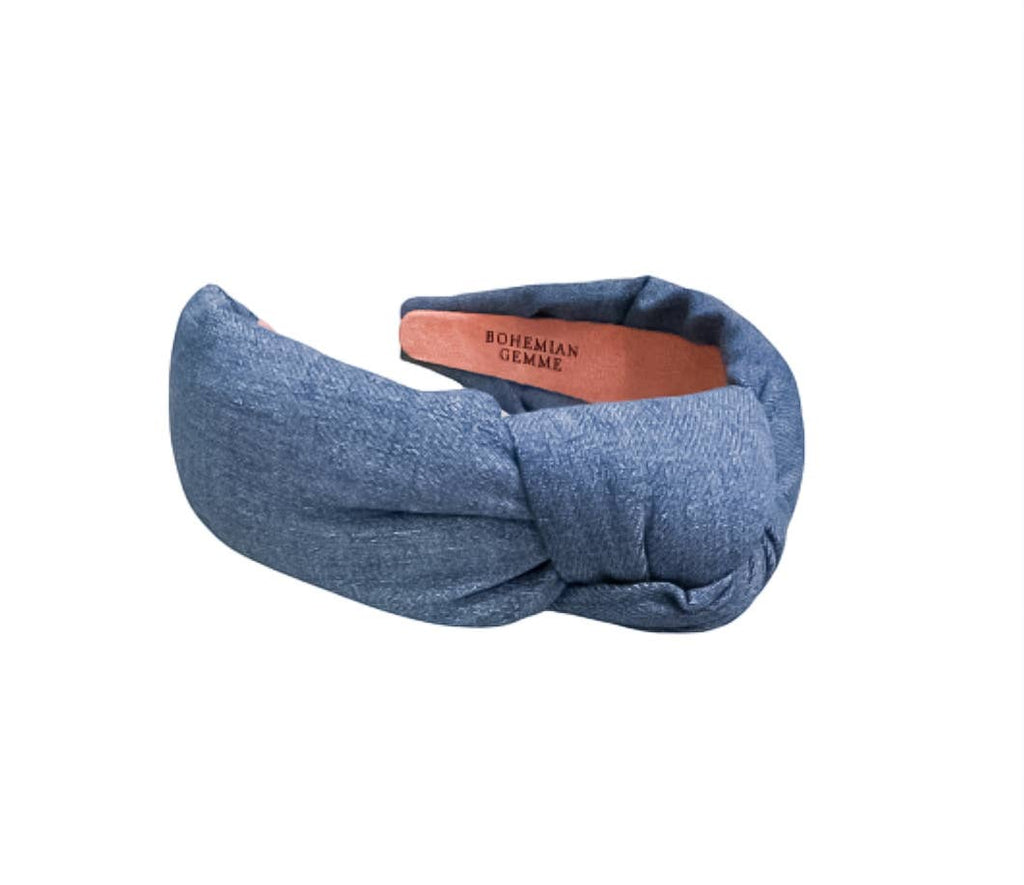 Denim Knotted Headband 