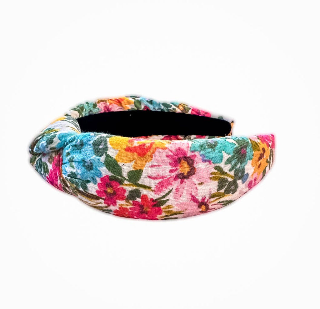 Spring Bright Floral Knotted Headband