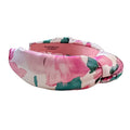 Pink Floral Watercolor Knotted Headband 