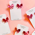 Pretty Little  Bow Stud Earrings: Pink