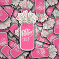 Vinyl Decal Pink Floral DP Can Vase