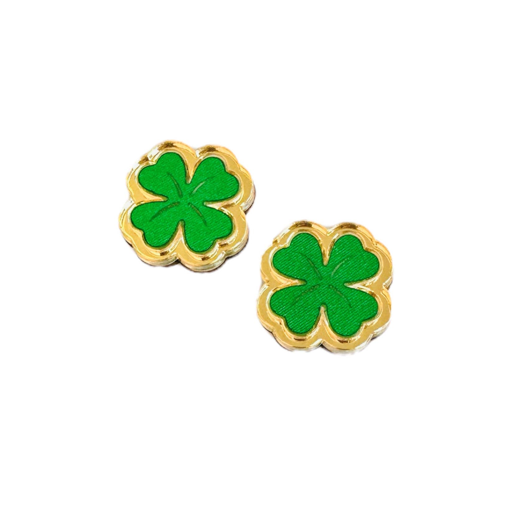 St. Pattys Day Clover Stud Earrings